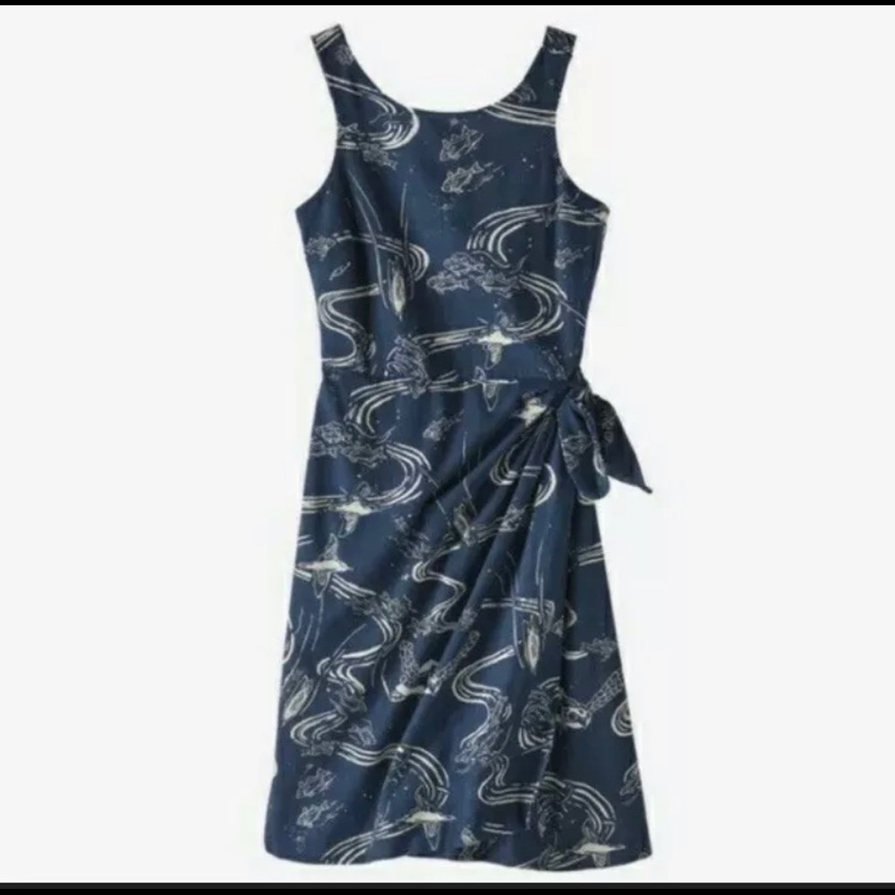 Patagonia Dress Pataloha Blue Fish Bird Turtle Sz2